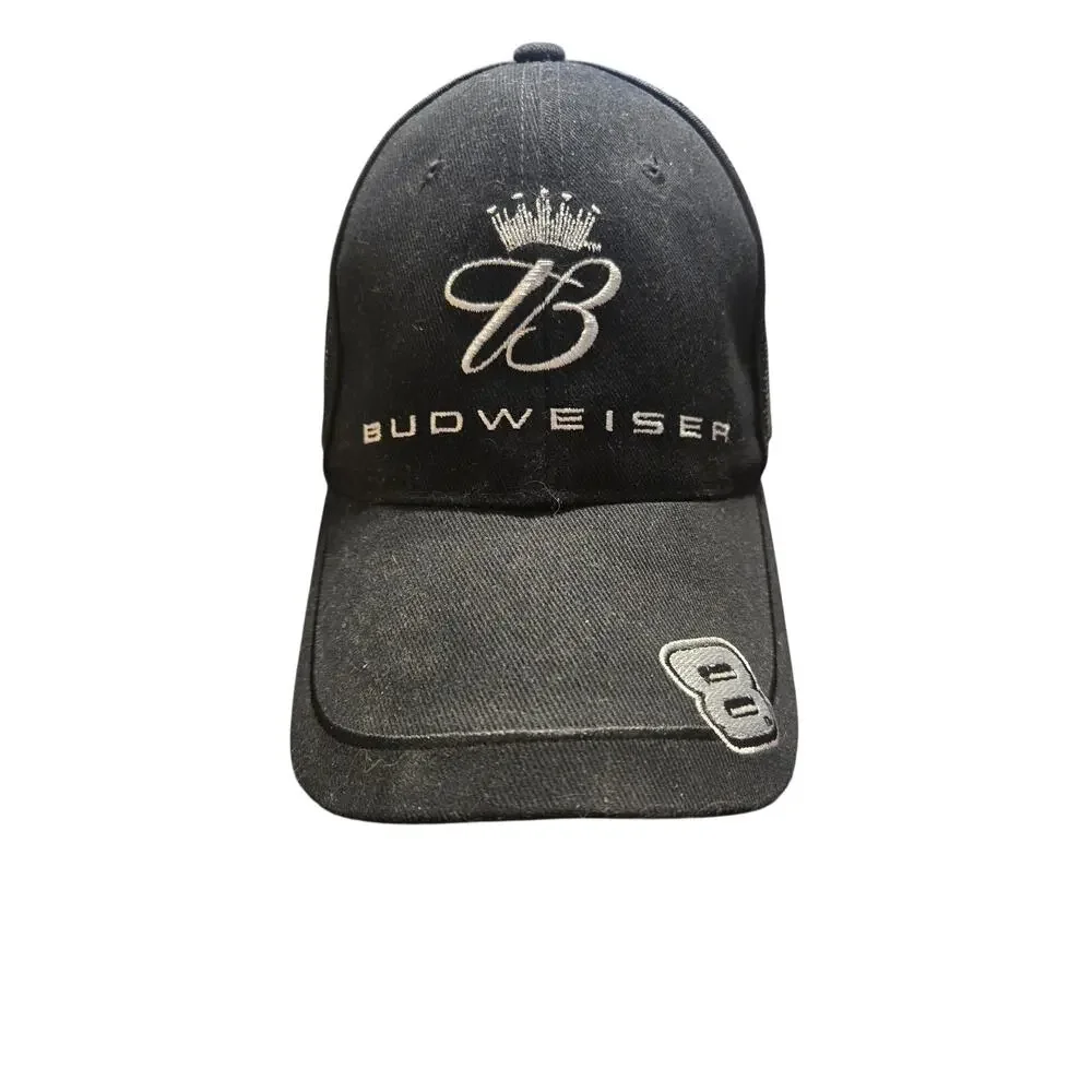 Dale Earnhardt Jr #8 Budweiser Chase Authentics Black Mesh Trucker NASCAR Cap